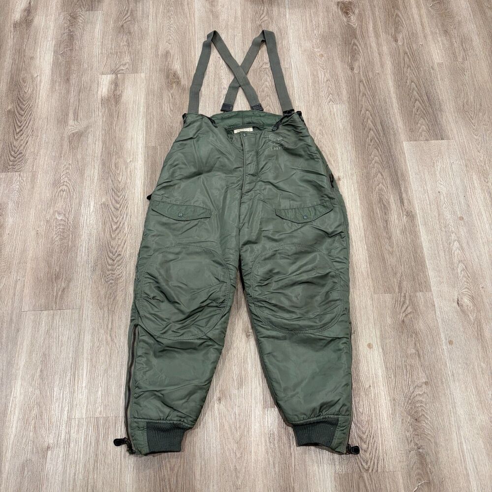 RARE Vtg 60s US Air Force Pants 36 Green F-1B Flying Mans Trousers 36x30